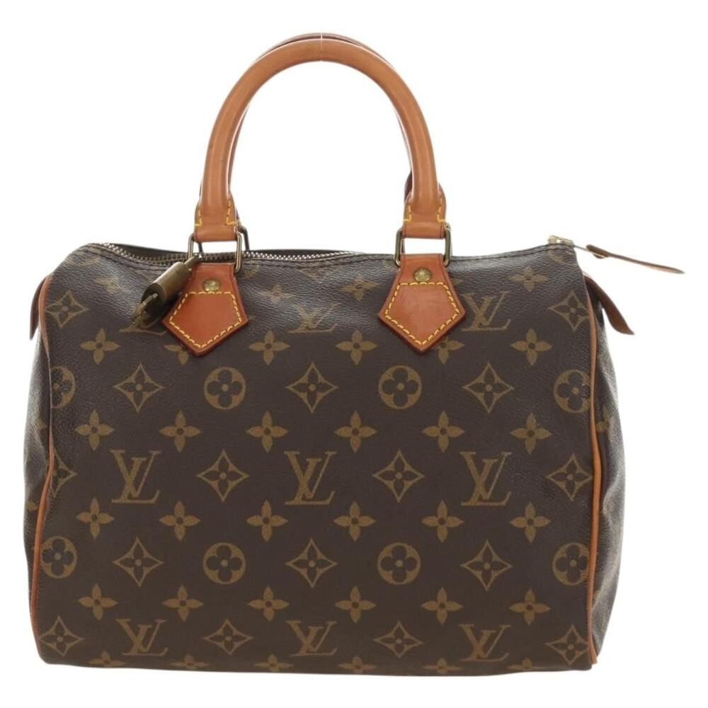 Louis Vuitton Monogram Speedy 25 Handbag Brown
